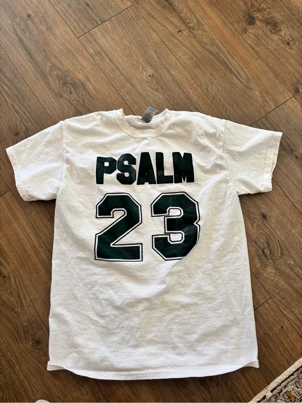 Psalm 23 Bible Verse Christian T-Shirt Gildan Medium White Shirt
